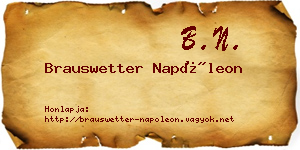 Brauswetter Napóleon névjegykártya